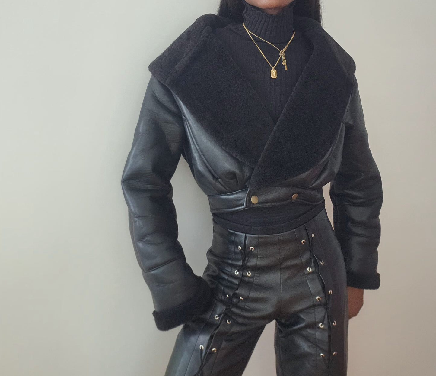 Bolero shearling coat