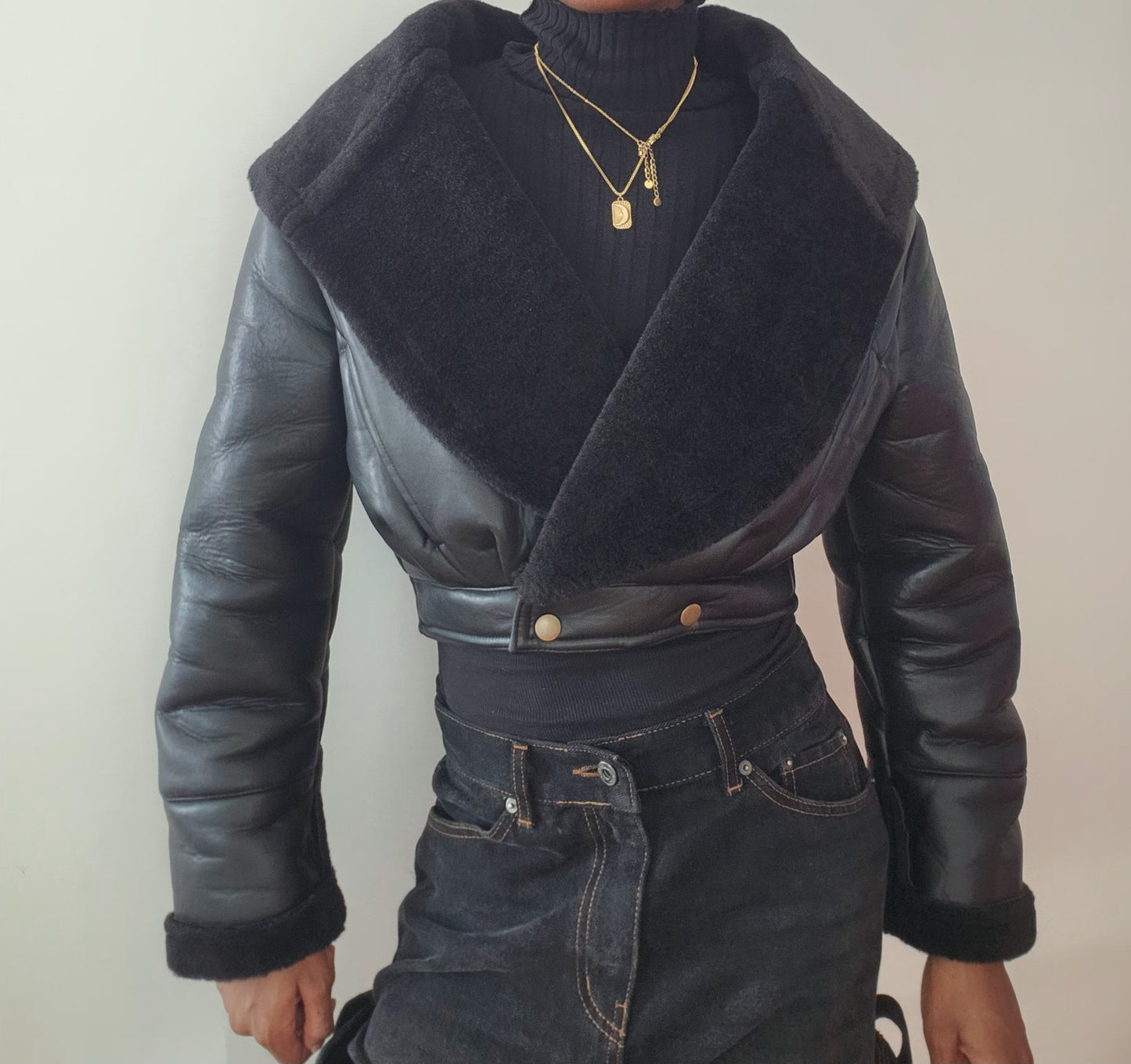 Bolero shearling coat
