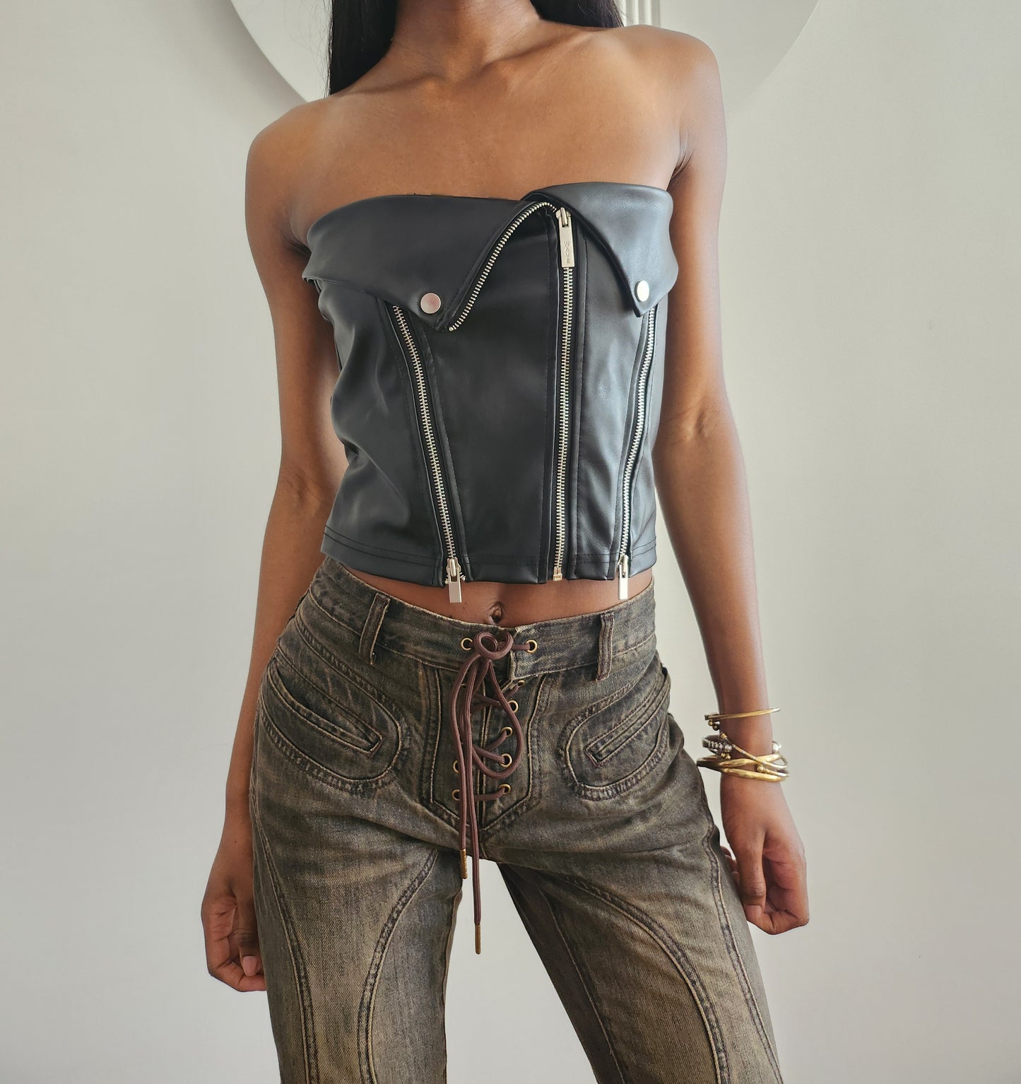 Biker top bustier