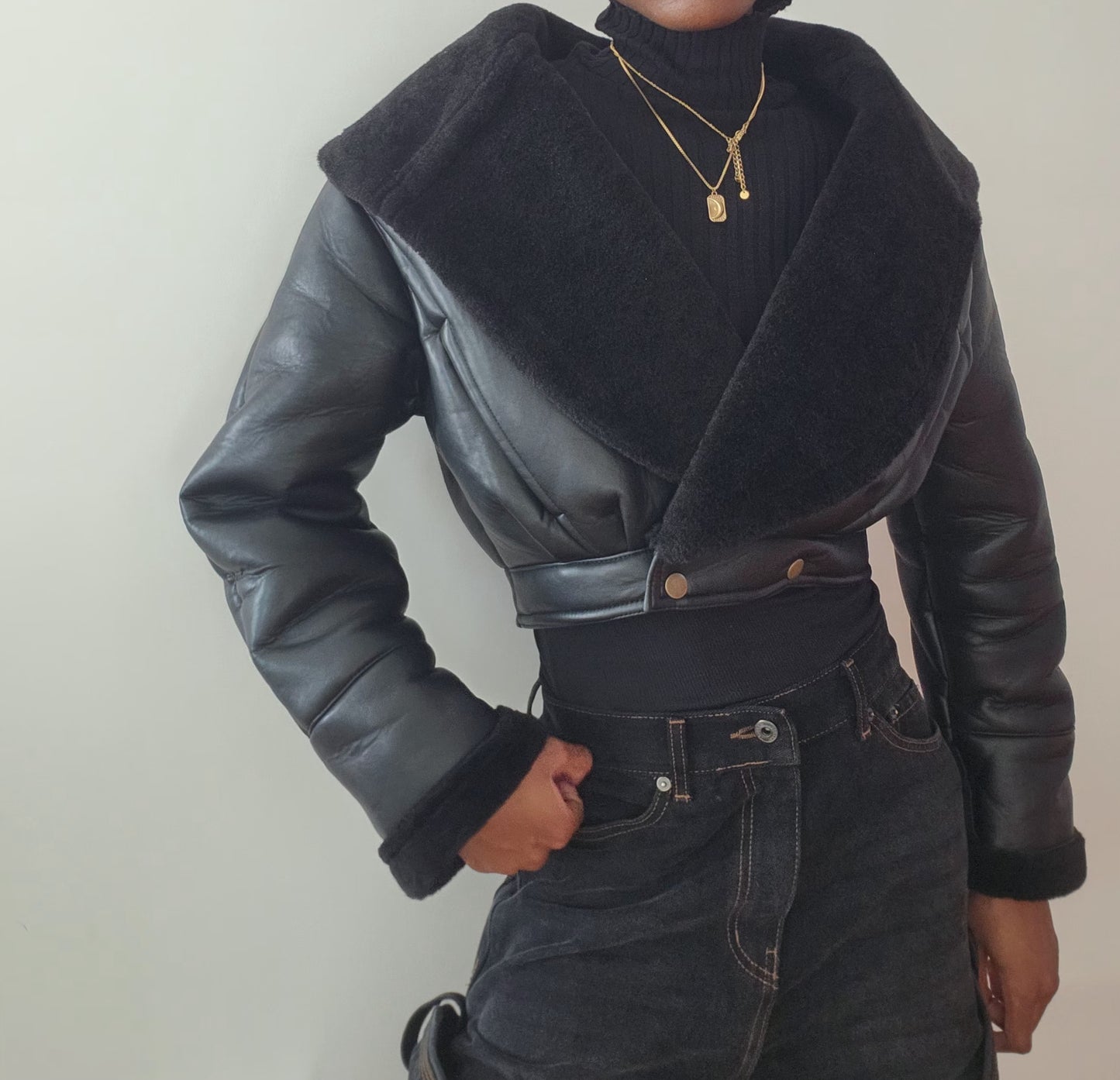 Bolero shearling coat